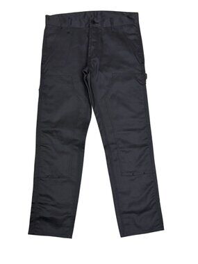 APC x Carhartt WIP Faux Leather Jeans Double Front Light Wax Denim Pants Mens 29